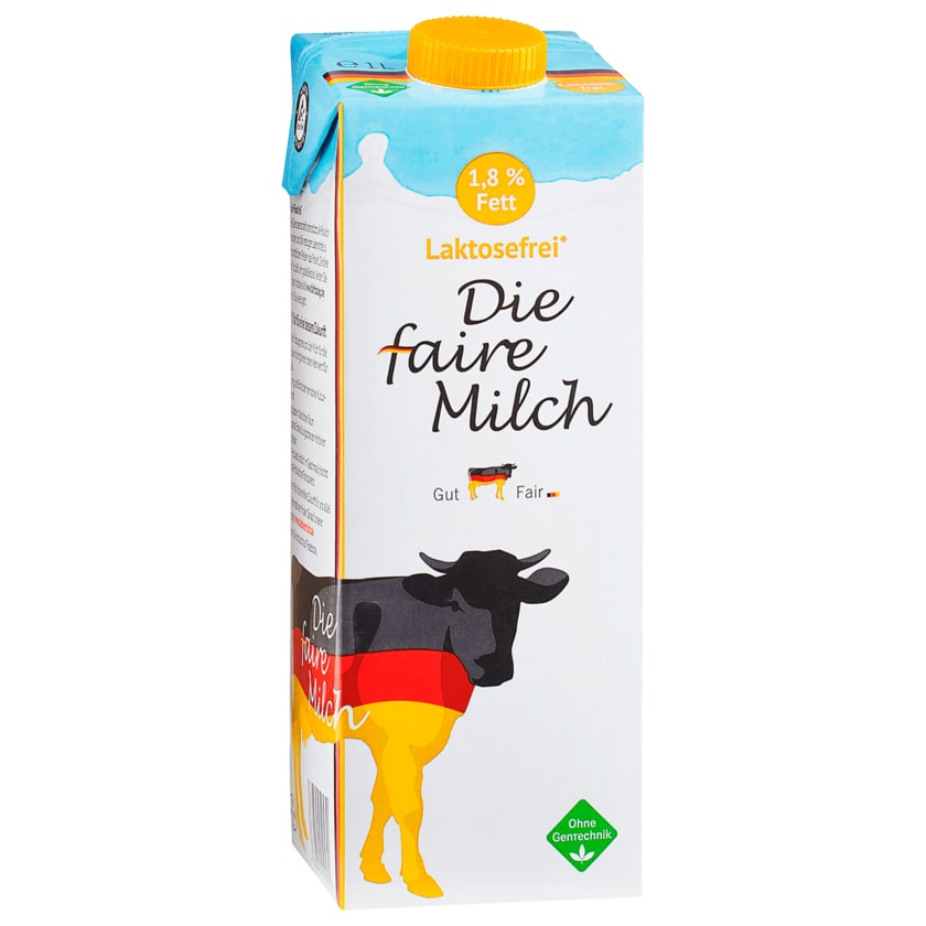 Die faire Milch H-Milch 1,8% Laktosefrei 1l